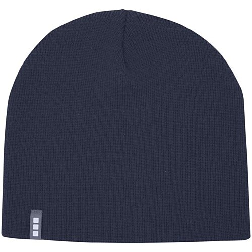 Additional Image 3 - a black beanie with a white stripe