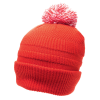 Additional Thumbnail Image 2 - a red knit hat with a pink pom