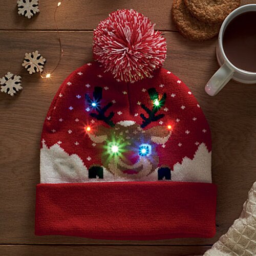 Additional Image 4 - a hat with lights on it