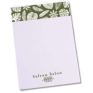 Additional Image 3 - a white notepad with green leaves on it