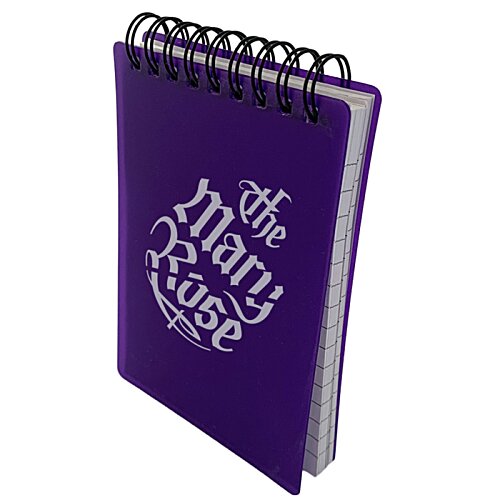 Additional Image 1 - a purple notebook with a spiral bound