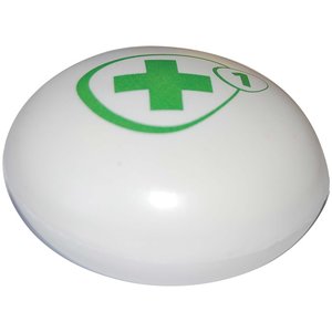 Additional Image 3 - a white round object with a green cross on it