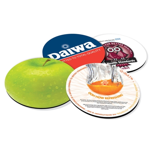 Additional Image 2 - a group of round coasters with different colors of fruit