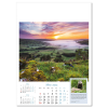 a calendar with a picture of a landscape