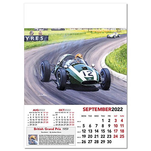 Additional Image 1 - a calendar with a picture of a race car