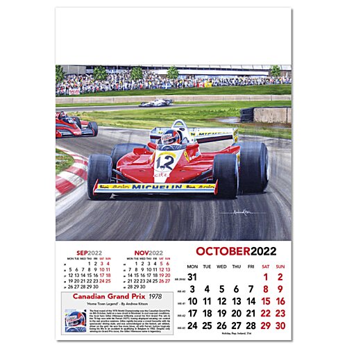 Additional Image 2 - a calendar with a picture of a race car