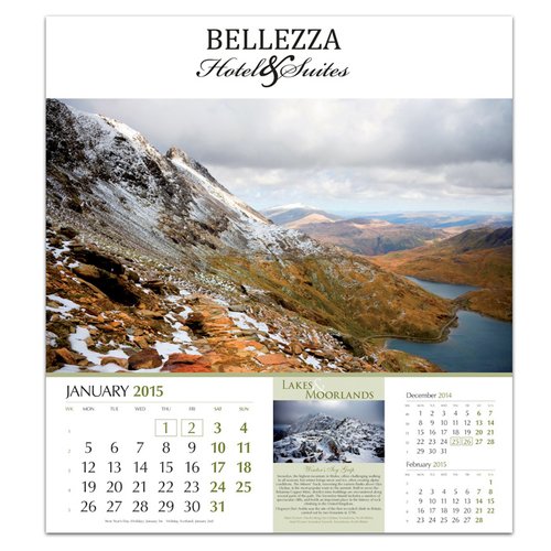 Additional Image 1 - a calendar with a picture of a mountain