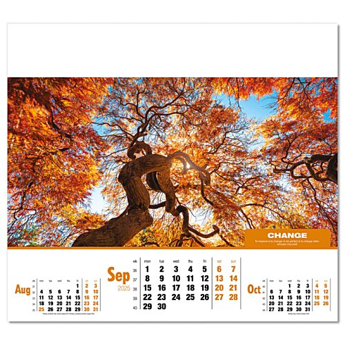 Additional Image 4 - a calendar with orange leaves