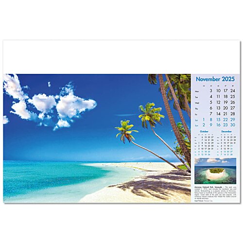 Additional Image 2 - a calendar with palm trees and blue sky