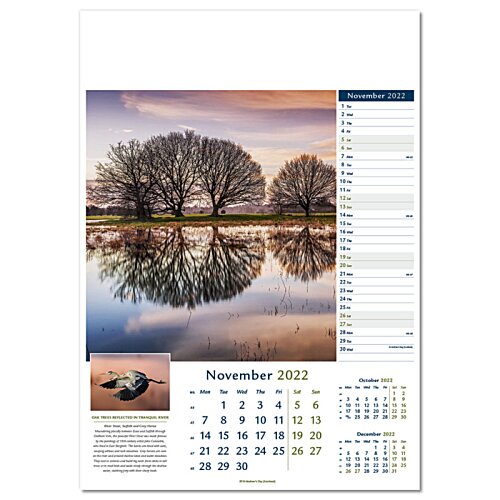 Additional Image 3 - a calendar with trees reflected in water