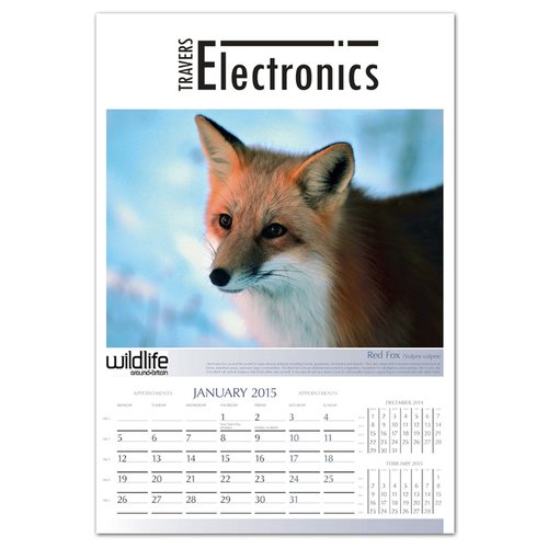 Additional Image 1 - a calendar with a picture of a fox