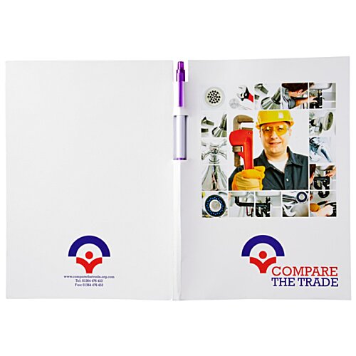 Additional Image 3 - a white book with a purple pen