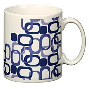 Additional Image 1 - a white mug with blue and white design