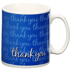 Additional Image 2 - a blue and white coffee mug