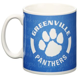 Additional Image 3 - a blue and white coffee mug