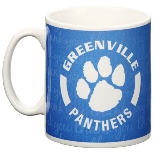 Additional Image 3 - a blue and white coffee mug