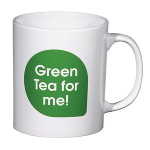 Additional Image 1 - a white mug with a green label