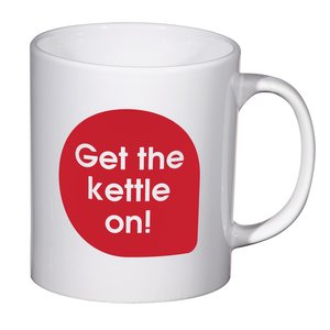 Additional Image 2 - a white mug with a red circle and white text