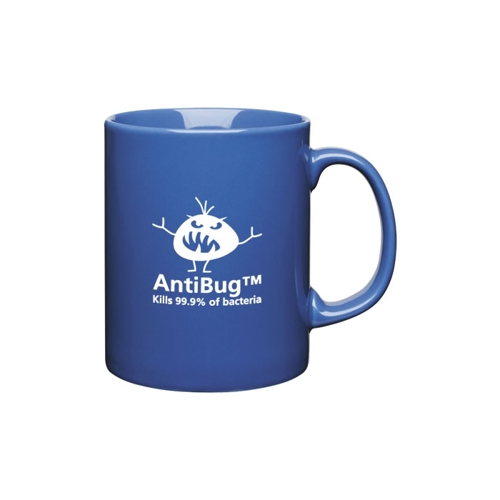 Additional Image 3 - a blue mug with a white logo