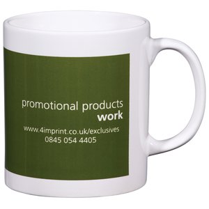 Additional Image 1 - a white mug with a green label