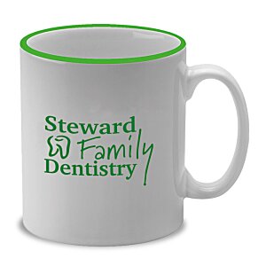 Additional Image 1 - a white mug with green writing