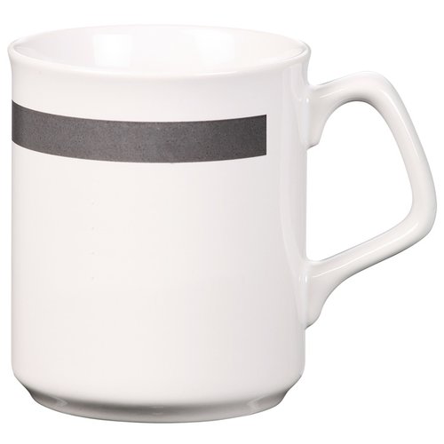 Additional Image 2 - a white mug with a grey stripe