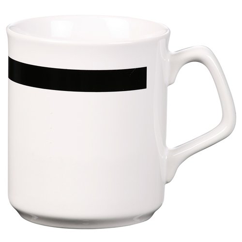 Additional Image 3 - a white mug with a black stripe