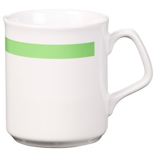 Additional Image 4 - a white mug with a green stripe