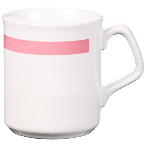 Additional Image 5 - a white mug with a pink stripe