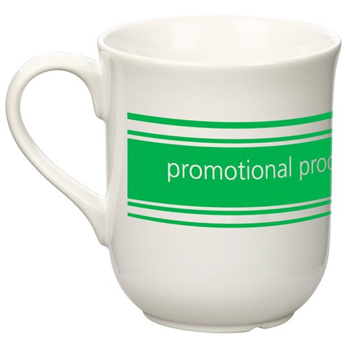 Additional Image 3 - a white mug with a green label