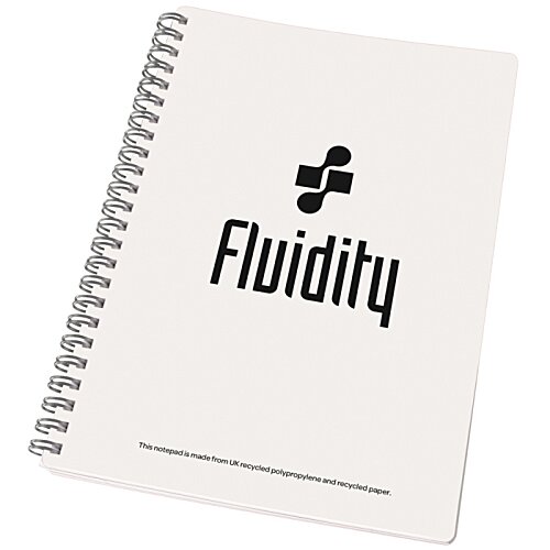 Additional Image 1 - a white spiral bound notebook with black text