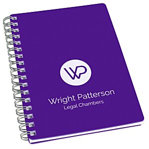 Additional Image 11 - a purple spiral notebook with white logo
