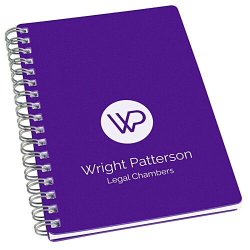 Additional Image 11 - a purple spiral notebook with white logo