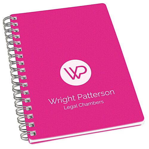 Additional Image 9 - a pink notebook with a logo