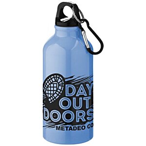 Additional Image 3 - a blue water bottle with a black strap