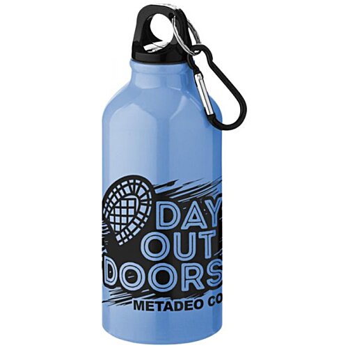 Additional Image 3 - a blue water bottle with a black strap