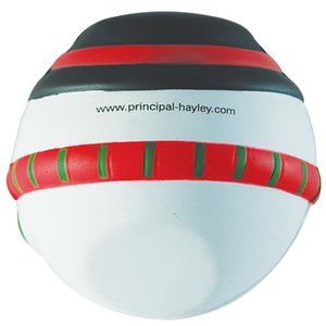 Additional Image 1 - a round white ball with red and black stripes