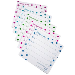 Additional Image 1 - a stack of papers with colorful dots