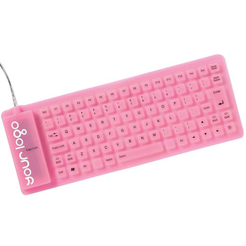 Additional Image 9 - a pink keyboard with a cord
