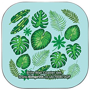 Additional Image 1 - a close-up of a blue square with green leaves