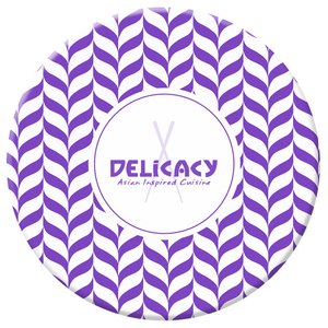 Additional Image 3 - a purple and white plate