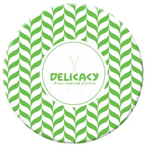 Additional Image 4 - a green and white plate