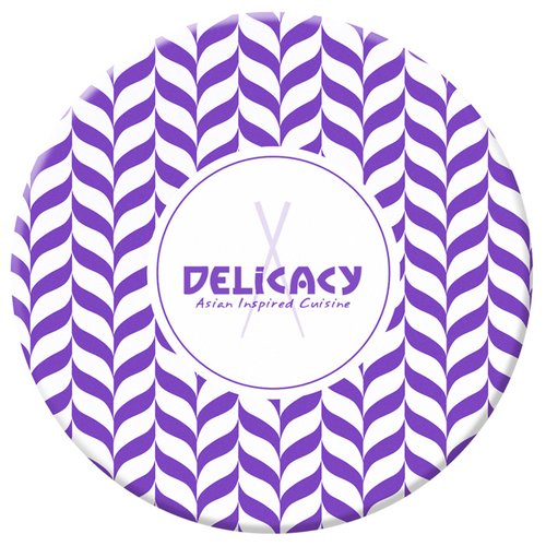 Additional Image 3 - a purple and white plate
