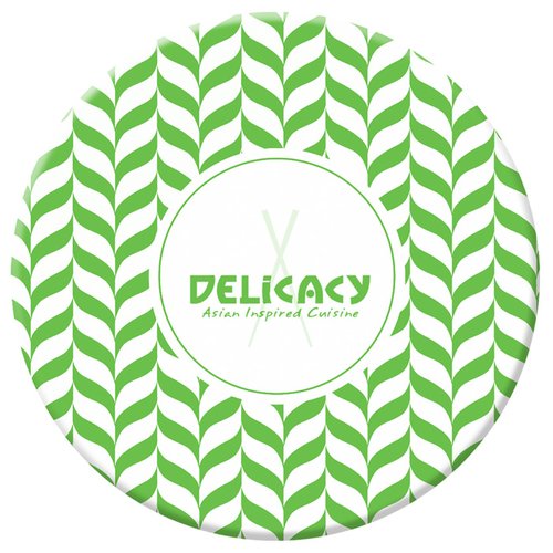 Additional Image 4 - a green and white plate
