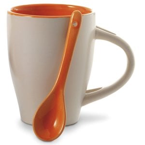 Additional Image 1 - a white mug with orange spoon