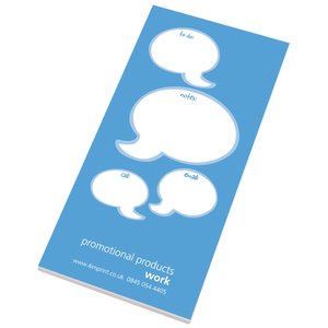 Additional Image 2 - a blue rectangular object with white speech bubbles