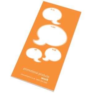 Additional Image 4 - a rectangular orange tag with white speech bubbles