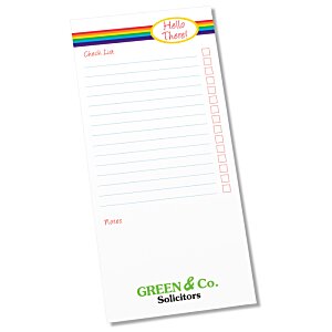 Additional Image 3 - a white notepad with a colorful border