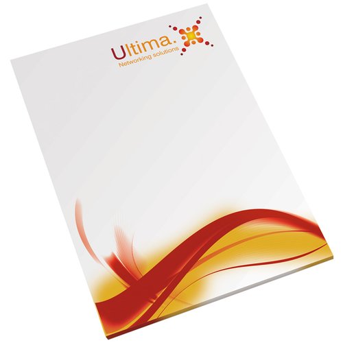 Additional Image 1 - a white paper with orange and yellow design