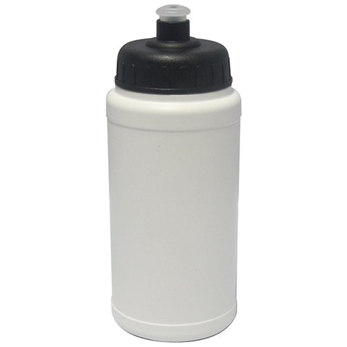 Additional Image 5 - a white plastic water bottle with a black lid
